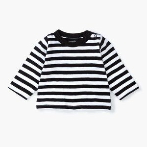 Long Sleeve Organic Tee - Black Classic Stripe